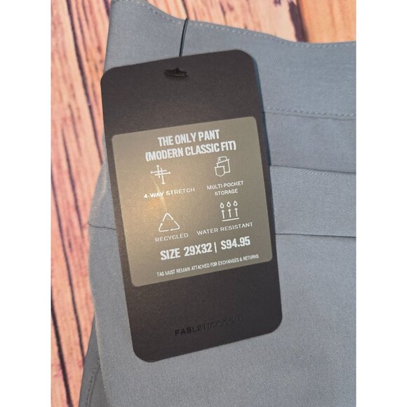 Fabletics Mens The Only Pant Modern Classic Fit 29x30 4-Way Stretch NEW - Picture 5 of 9